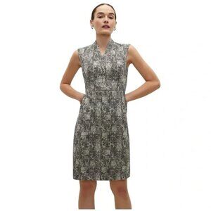 MM Lafleur The Aditi Dress in Crackle Black & White Women's Size 10 - Worn Once!